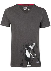 HOMEBASE, Herren 'Brandalised by HOMEBASE' T-Shirt, Grau / Dunkelgrau / Graumeliert