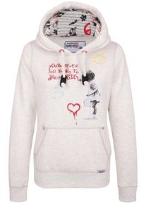 HOMEBASE, Damen Sweatshirt, Gelb / Gr&uuml;n / Rot / Schwarz / Wollwei&szlig;