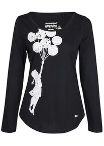 HOMEBASE, Damen 'Brandalised by HOMEBASE' Longsleeve, Schwarz