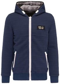 HOMEBASE, Herren Blouson, Hellbeige / Nachtblau / Rot / Wei&szlig;