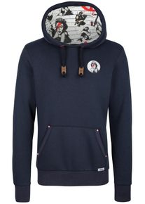 HOMEBASE, Damen Sweatshirt, Dunkelblau / Rot / Schwarz / Wei&szlig;