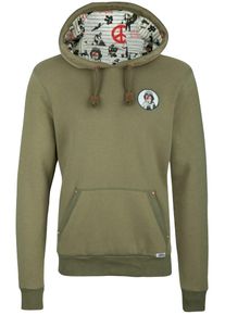 HOMEBASE, Damen Sweatshirt, Hellgr&uuml;n / Rot / Schwarz / Wei&szlig;
