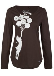 HOMEBASE, Damen 'Brandalised by HOMEBASE' Longsleeve, Braun