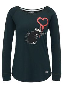 HOMEBASE, Damen Longsleeve, Dunkelgrün