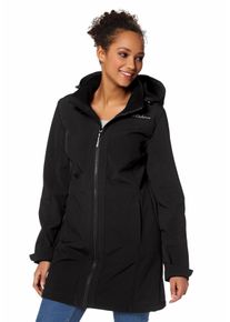 Große Größen Softshellparka Gr. 52 schwarz für Damen
