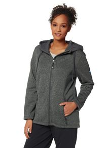Polarino Große Größen Strickfleecejacke Gr. 44/46 grau für Damen