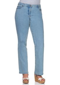 Große Größen Schmale Stretch-Jeans KIRA in Used-Optik Gr. 54 blau von sheego für Damen