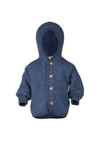 Engel Kinder Kapuzenjacke mit Holzkn&ouml;pfen Wolljacke Kinder (Gr 50/56 |blau)
