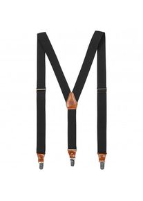 Fjällräven Fjällräven Singi Leather Clip Suspenders Hosenträger (Gr One Size |schwarz)