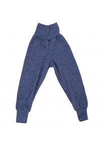 Engel Baby-Hose Feinripp mit Nabelbund Merinounterwäsche Kinder (Gr 50/56 |blau)