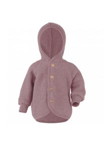 Woll- & Merinojacke Engel Kinder Kapuzenjacke mit Holzknöpfen Kinder (Gr 98/104 |rosa)