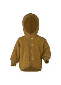 Engel Kinder Kapuzenjacke mit Holzknöpfen Wolljacke Kids (Gr 50/56 |braun)