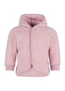 Woll- & Merinojacke Engel Kinder Kapuzenjacke mit Holzknöpfen Kinder (Gr 50/56 |rosa)