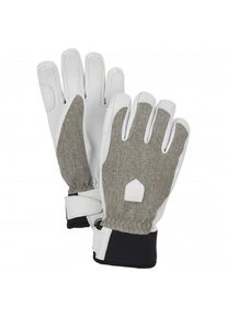 Hestra Army Leather Patrol 5 Finger Handschuhe Damen Snowboard (Gr 7 |grau |wasserdicht)