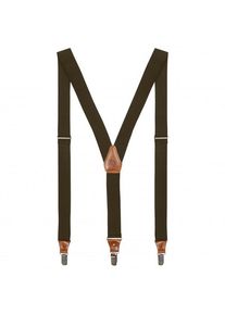 Fjällräven Fjällräven Singi Leather Clip Suspenders Hosenträger (Größe One Size |oliv)