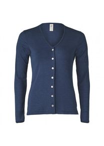 Woll- & Merinopullover Engel Damen Cardigan Feinripp Damen (Gr 42/44 |blau)