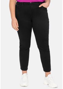 Große Größen Schmale Stretchhose in Twill-Qualität Gr. 44 schwarz von sheego für Damen
