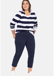Große Größen Schmale Stretchhose in Twill-Qualität Gr. 54 blau von sheego für Damen