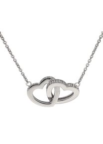 Vivance Damen Kette mit Anhänger "Herzen", Silber 925 (Sterlingsilber), silber, Silber 925 (Sterlingsilber), Halsketten