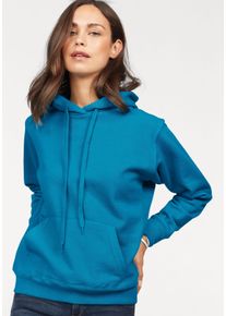 Damen Sweatshirt "Classic hooded Sweat Lady-Fit", blau, Gr. XS, Fruit of the Loom, unifarben, Sweatware, Obermaterial: 80% Baumwolle, 20% Polyester,