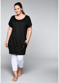 Große Größen Shirtkleid mit Taschen Gr. 52 schwarz von sheego für Damen