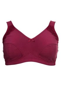 Große Größen BH ohne Bügel, mit seitlichem Spitzenbesatz Gr. 90B rot von sheego für Damen