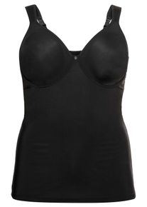 Große Größen Top aus Microfaser, mit integriertem Bügel-BH Gr. 100C schwarz von sheego für Damen