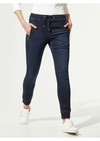 Walbusch Damen Wellness Jeans einfarbig Dark Used