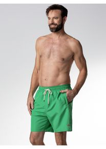 Walbusch Herren Schwimm Shorts Grün einfarbig
