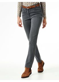 Walbusch Damen Powerstretch Jeans einfarbig Dark Grey