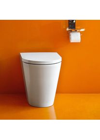 Kartell by LAUFEN Stand-Tiefspül-WC L: 56 B: 37 H: 43 cm, spülrandlos weiß, mit CleanCoat H8233374000001
