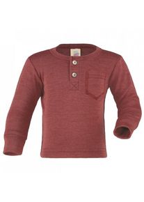 Engel - Baby Shirt mit Knopfleiste - Merinoshirt Gr 62/68 rot