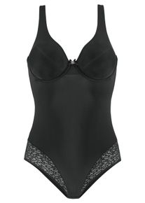 Lascana Große Größen T-Shirt-Body Gr. 80C schwarz für Damen