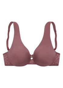 Lascana Große Größen T-Shirt-BH Gr. 80C braun für Damen