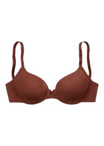 Lascana Schalen-BH 'Ela - perfect basic' braun Gr. 70B. Mit Schleife. Mit Bügel