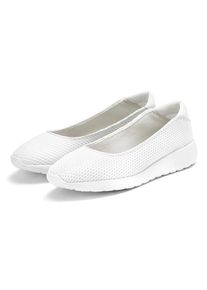 Lascana Ballerina 'Freizeitschuh, Slipper, Halbschuh,' weiß Gr. 35 für Damen