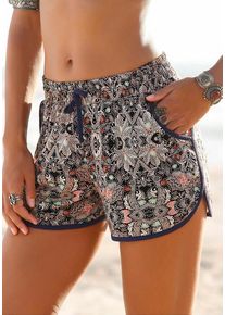 s.Oliver Strandshorts mehrfarbig Gr. 34 für Damen. Mit Allover-Druck. Normal