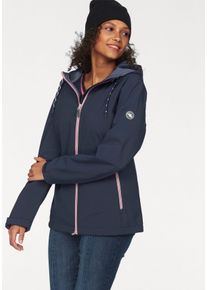 Polarino Große Größen Softshelljacke Gr. 40 blau für Damen
