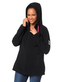 Große Größen Fleecejacke Gr. 40/42 schwarz für Damen