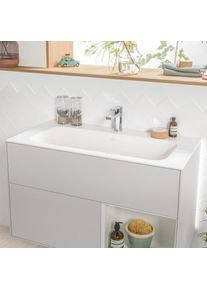 Villeroy & Boch Villeroy & Boch Finion Schrankwaschtisch B: 100 T: 50 cm weiß mit CeramicPlus, mit 1 Hahnloch, mit verdecktem Überlauf 4164ABR1