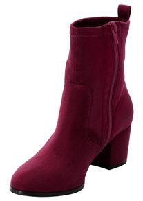 Große Größen Stiefelette mit elastischem Schaft Gr. 44 rot von sheego für Damen