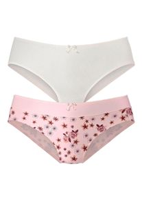 Petite Fleur Große Größen Doppelpack Slips Gr. 44/46 rosa/beige bedruckt für Damen