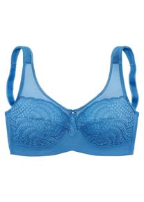 Lascana Große Größen Entlastungs-BH Gr. 110F blau für Damen