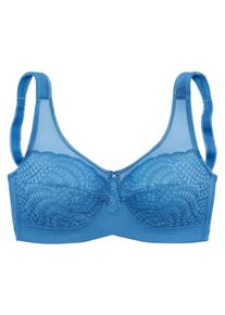Lascana Große Größen Entlastungs-BH Gr. 105B blau für Damen