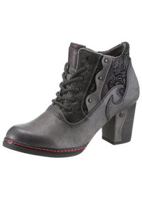 Große Größen Mustang Shoes Schnürstiefelette Gr. 38 grau für Damen
