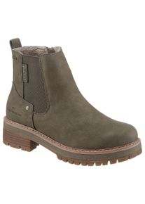 Große Größen Tom Tailor Chelseaboots Gr. 42 grün für Damen