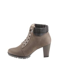 Citywalk Große Größen CITY WALK Schnürstiefelette Gr. 42 braun kariert für Damen