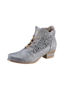 Große Größen Mustang Shoes Schnürstiefelette Gr. 38 blau für Damen