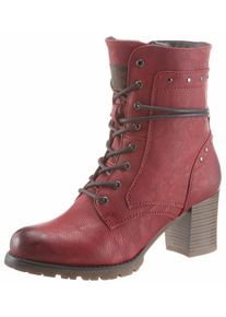 Große Größen Arizona Schnürstiefelette Gr. 36 rot für Damen