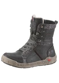 Große Größen Mustang Shoes Schnürboots Gr. 38 grau für Damen